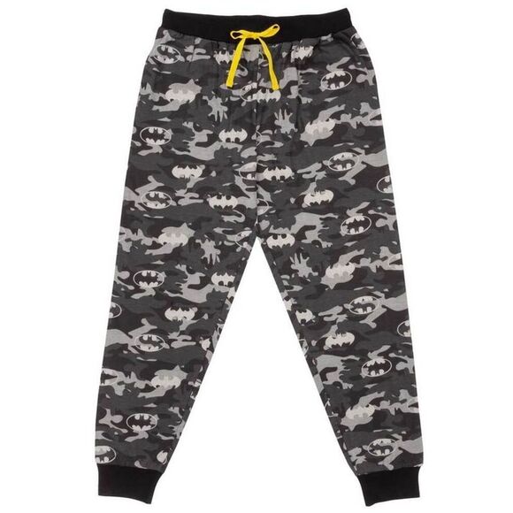 Batman Mens Logo Camo Long Pyjama Set / Black/Gray - Picture 3 of 3